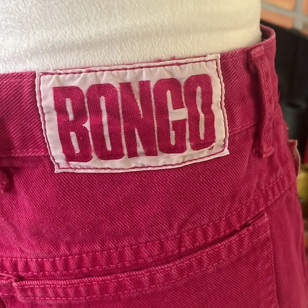BONGO Vintage Hot Fuchsia Pink High Waisted Denim Shorts, size 25